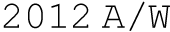2012A/W