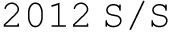 2012S/S