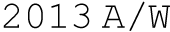 2013A/W